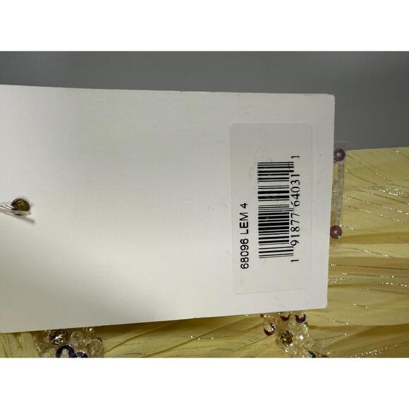 NWT Mac Duggal Yellow Strapless High-Low Ruffle Dress with Embellishments Size 4 - Picture 12 of 13